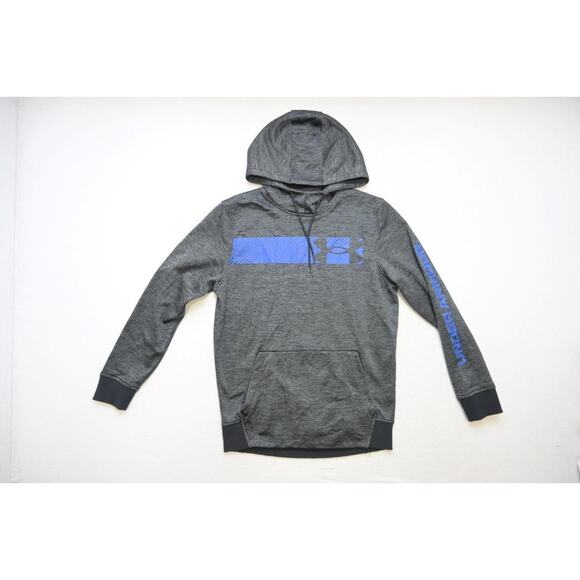 Under Armour Hoodie ColdGear Gray Pull Over Athletic Sweatshirt Mens Sz Small - Picture 6 of 10
